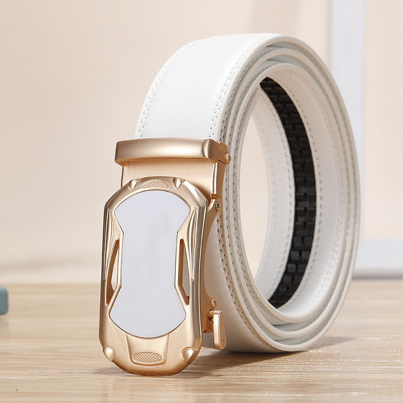Men's Leather Buckle Belt for Outdoor Party Holiday Sports