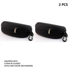 Portable Zipper Glasses Case for Travel Sports Cycling