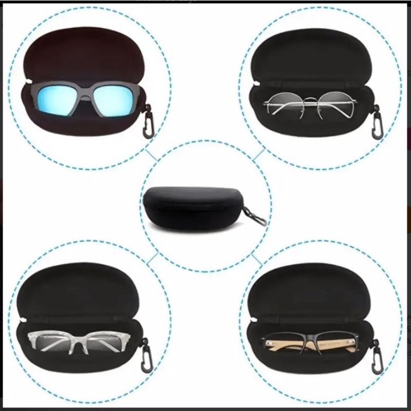 Portable Zipper Glasses Case for Travel Sports Cycling
