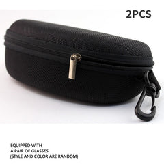 Portable Zipper Glasses Case for Travel Sports Cycling