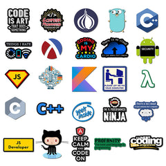 50pcs Hacker Programmer C Git Stickers for DIY Room Decoration