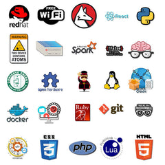 50pcs Hacker Programmer C Git Stickers for DIY Room Decoration