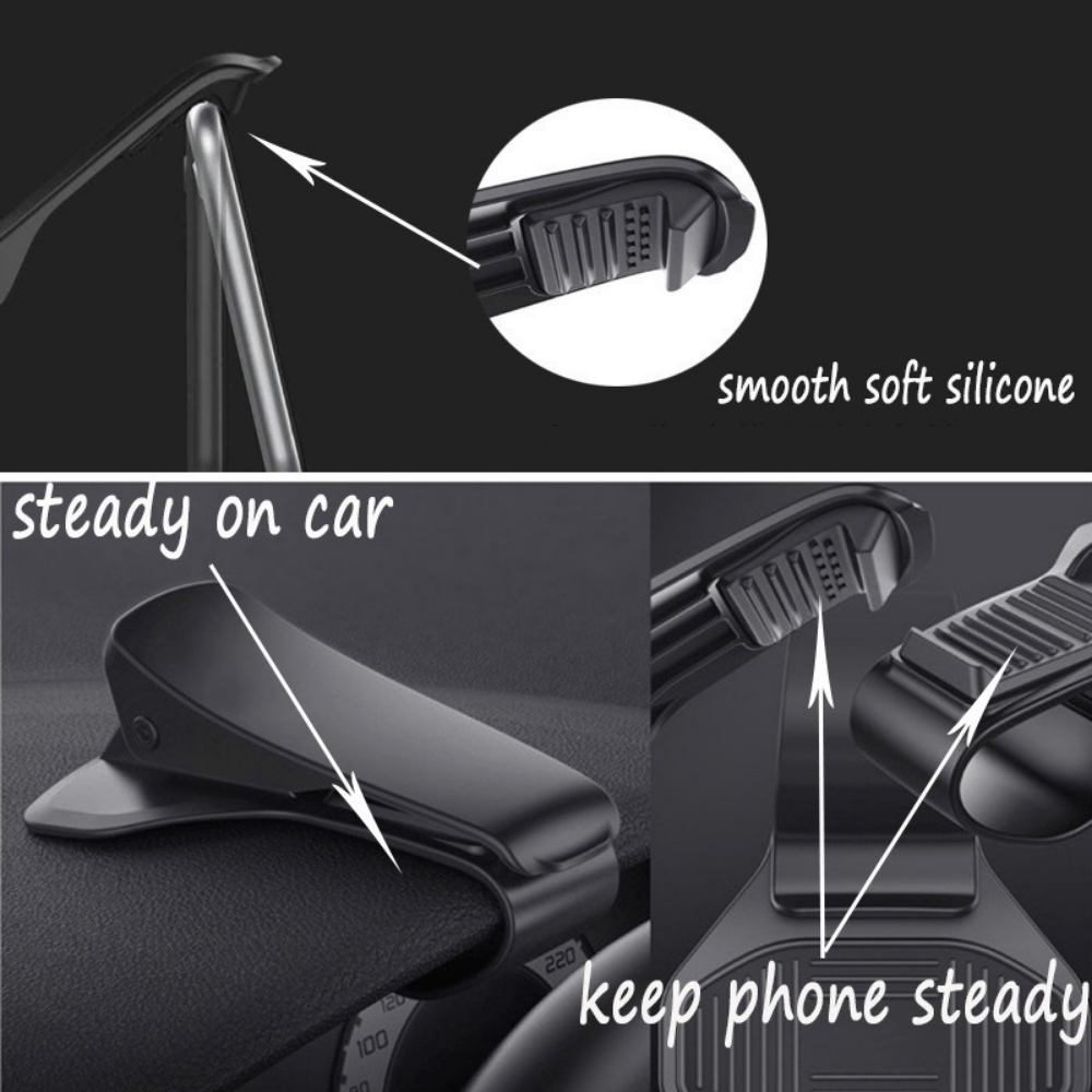 Car HUD Navigation Bracket Central Control Panel Phone Clip
