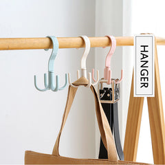 Rotated Hanger Hooks Wardrobe Clothes Rack Bag Shoes Belt Scarf Hanging Rack