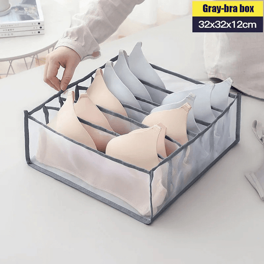 Modern Underwear Drawer Storage Box - Keep Socks, Shorts, Bras Separated