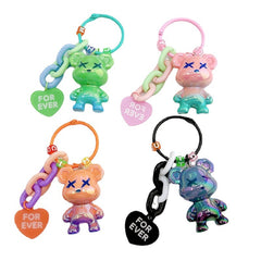 Pearlescent Candy Bear Keychain Pendant for Men