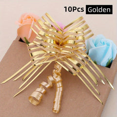 10pcs Pull Flower Ribbons - Colorful Packaging Bow