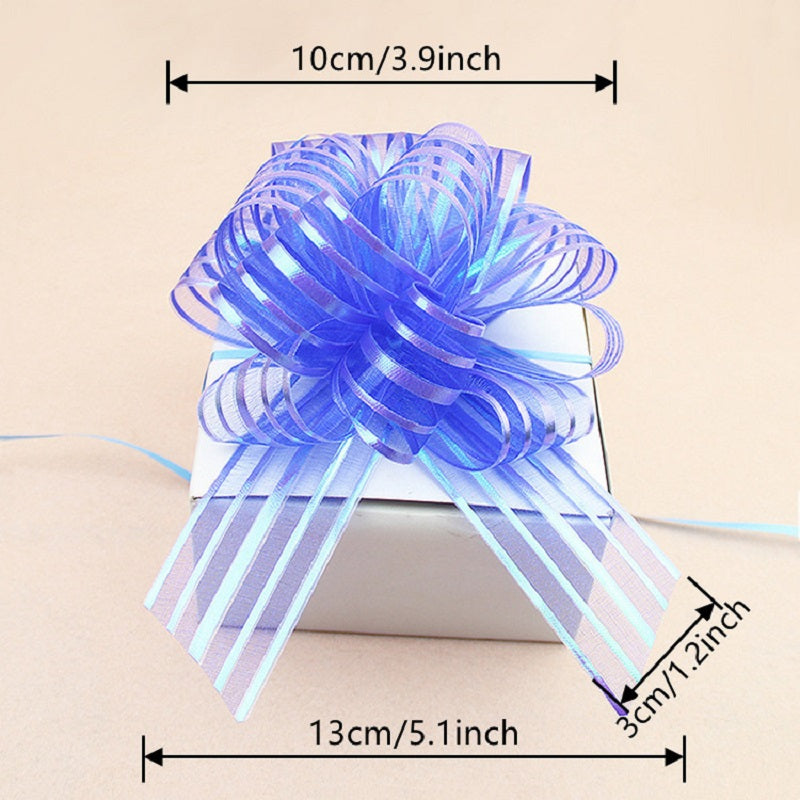 10pcs Pull Flower Ribbons - Colorful Packaging Bow