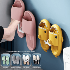 Wall-Mounted Slippers Rack Bathroom Hook Neat Storage Shoe Drying