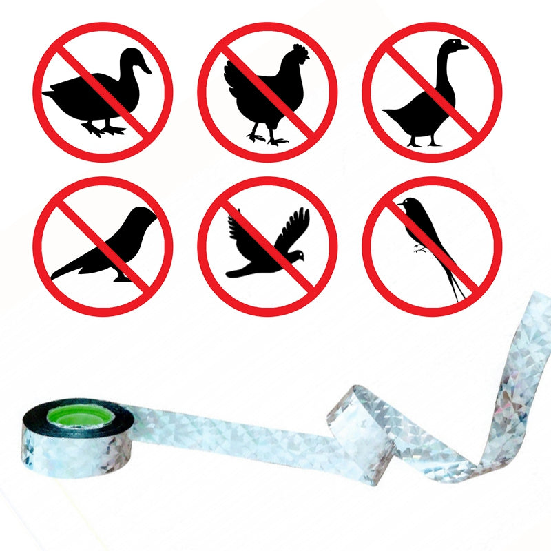 100M Double Sided Bird Repellent Reflective Tape Pest Control
