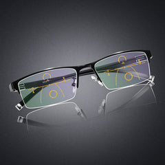 Presbyopia Hyperopia Half Frame Glasses 100-400 Lens With Case
