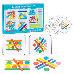Kids Rainbow Stick Puzzle Montessori Toys Educational Wooden Toy