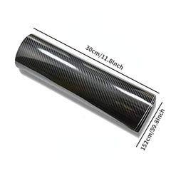 8in High Glossy Car 7D Carbon Fiber Wrapping Vinyl Film Stickers Waterproof