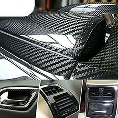 8in High Glossy Car 7D Carbon Fiber Wrapping Vinyl Film Stickers Waterproof