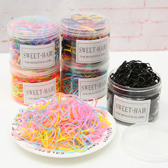 1000pcs Mini Colorful Hair Ties Hair Bands Set For Girls
