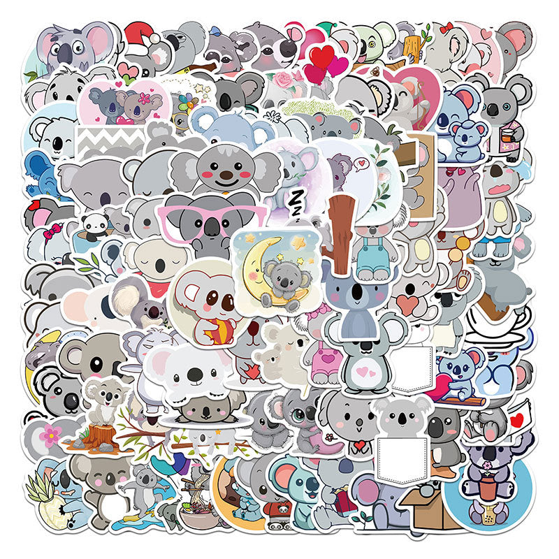 100pcs Animal Koala Stickers Waterproof DIY Room Decoration