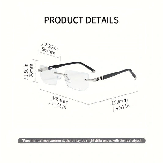 Men's Rimless Presbyopic Glasses 1.0 to 4.0