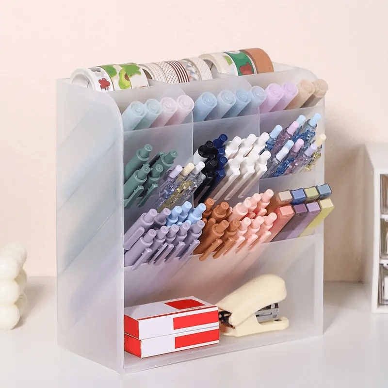 Desktop Stationery Organizer Pencil Holder Storage Rack