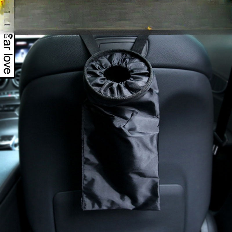 Car Trash Can Chair Back With Storage Bucket Folding Car Garbage Bag