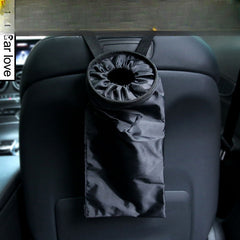 Car Trash Can Chair Back With Storage Bucket Folding Car Garbage Bag