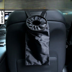 Car Trash Can Chair Back With Storage Bucket Folding Car Garbage Bag