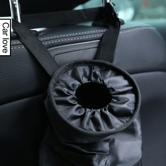 Car Trash Can Chair Back With Storage Bucket Folding Car Garbage Bag