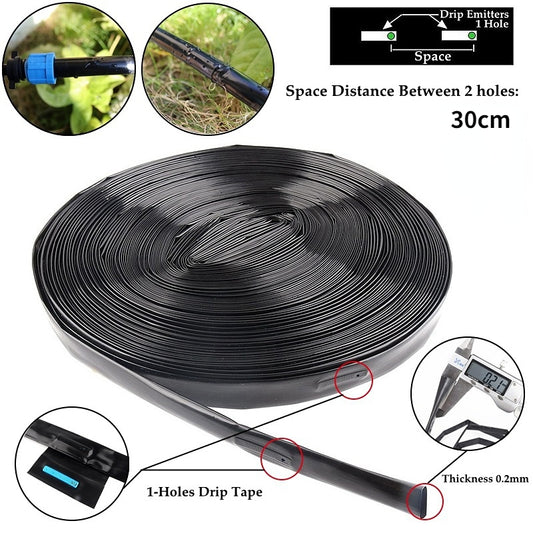1 Hole Micro Irrigation Drip Tape Soaker Hose 20-50M 16mm