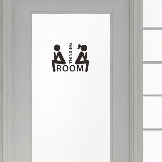 Bathroom Toilet Signs Wall Stickers Adornment Door Stickers