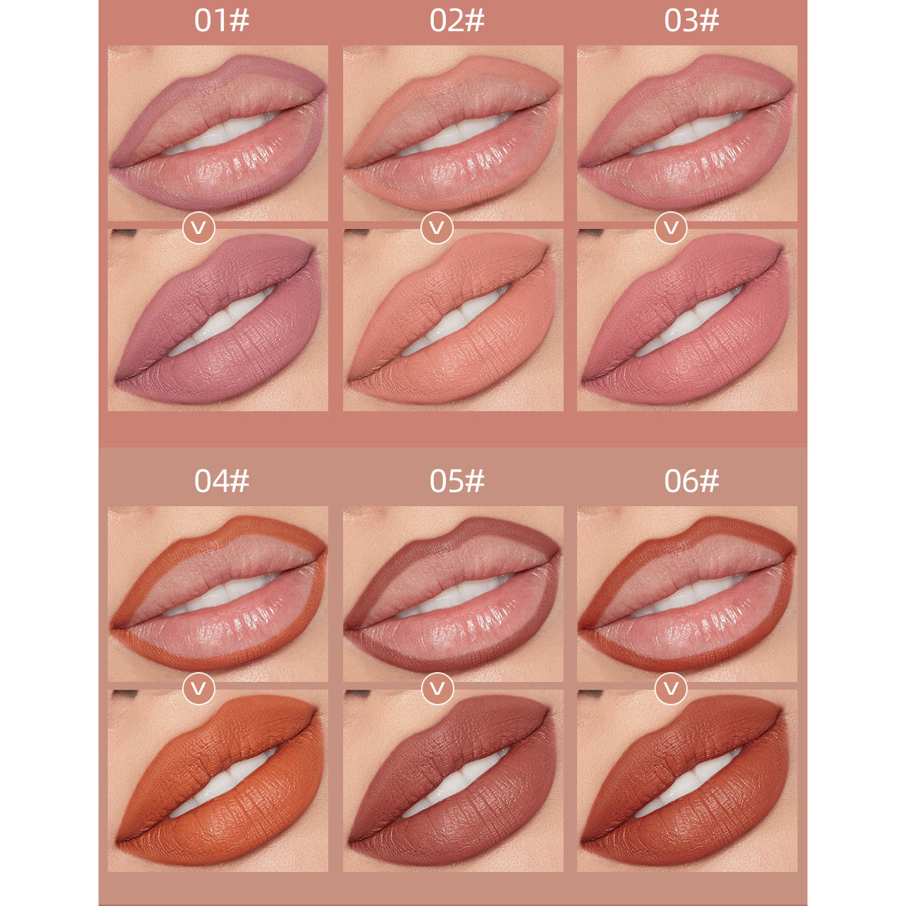 12 Pcs Matte Lip Liner Set - Long Lasting Nude Lipstick Waterproof Retouch