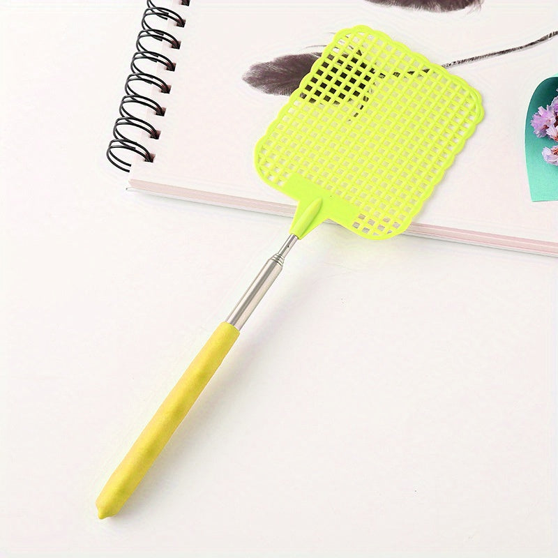 2pcs Telescopic Fly Swatters Durable Plastic Non Slip Handle Indoor Outdoor