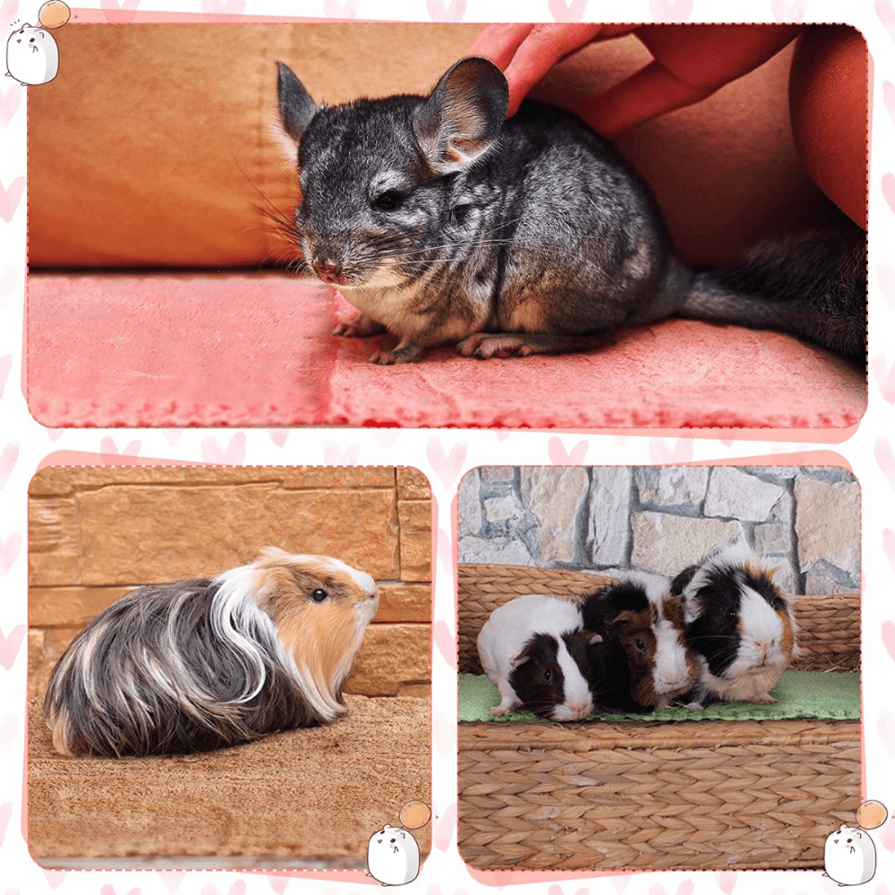 Guinea Pig Blankets Hamster Fleece Liners Soft Pet Bedding Mats