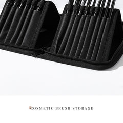 Makeup Brush Holder Case 15pcs Brushes Organizer