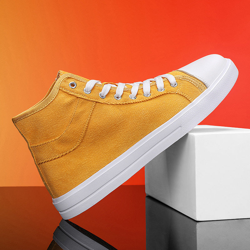 Women's High Skateboard Shoes Solid Sports Shoes Lightweight Canvas Shoes