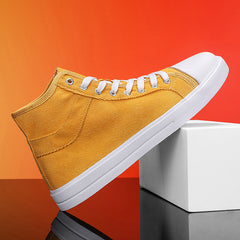 Women's High Skateboard Shoes Solid Sports Shoes Lightweight Canvas Shoes