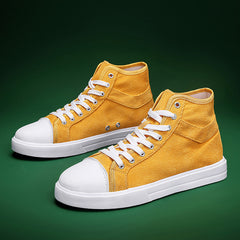 Women's High Skateboard Shoes Solid Sports Shoes Lightweight Canvas Shoes