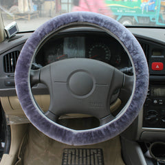 Plush Steering Wheel Cover Universal Fit Winter Car Handle Decoration