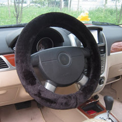 Plush Steering Wheel Cover Universal Fit Winter Car Handle Decoration