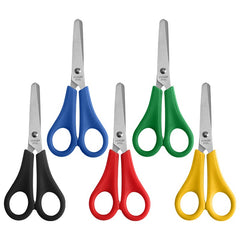 Functional Office Scissors with Ruler Scale and Safe Rounded Edge