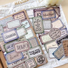 47pcs English Washi Scrapbooking Stickers Student Stationery Arts Crafts