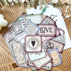 47pcs English Washi Scrapbooking Stickers Student Stationery Arts Crafts