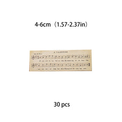 30pcs Dilapidated Elements Stickers for DIY Scrapbooking Arts Crafts