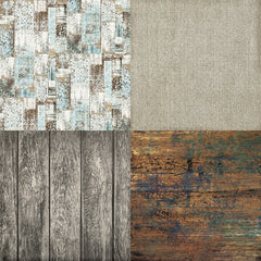 24pcs Vintage Wood Grain Pattern Scrapbook Paper Pad For DIY Crafts