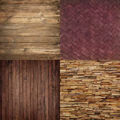 24pcs Vintage Wood Grain Pattern Scrapbook Paper Pad For DIY Crafts