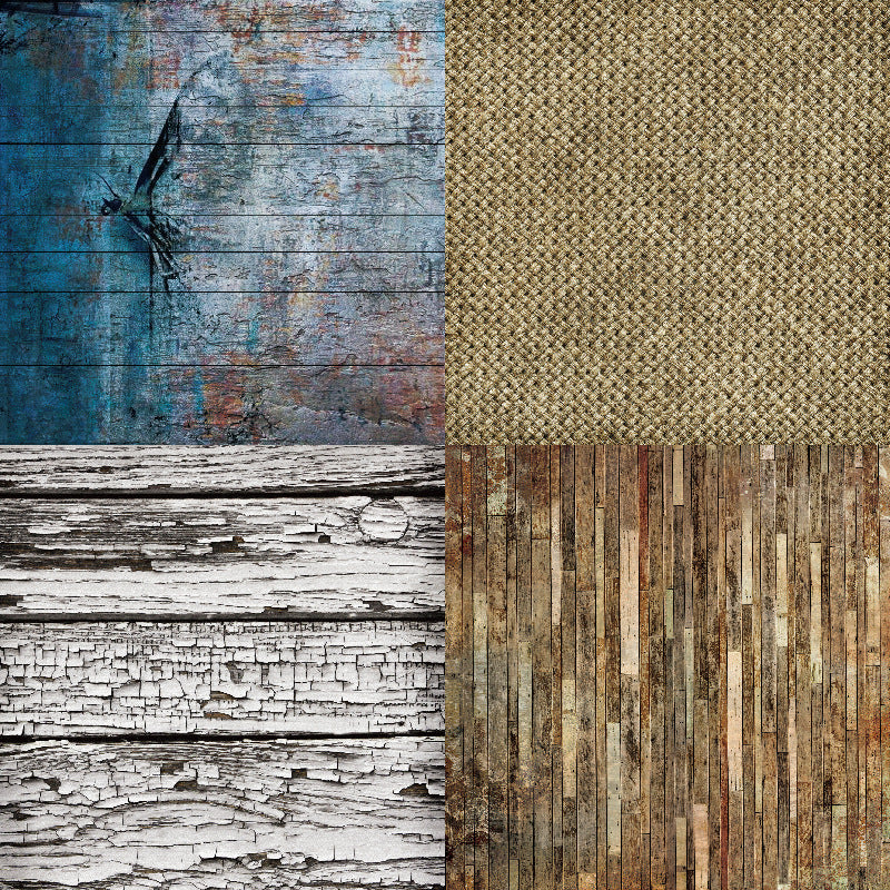 24pcs Vintage Wood Grain Pattern Scrapbook Paper Pad For DIY Crafts