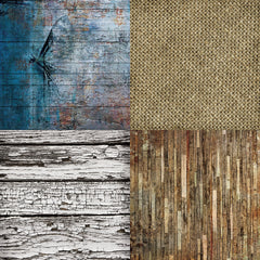 24pcs Vintage Wood Grain Pattern Scrapbook Paper Pad For DIY Crafts