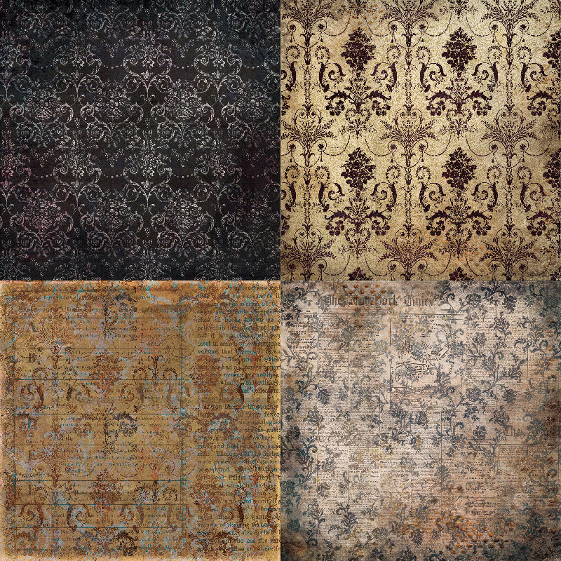 24pcs Scrapbook Paper 15 24x15 Wallpaper Flowers Pattern Single Sided