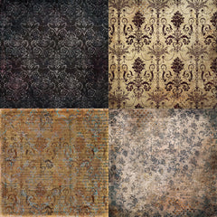 24pcs Scrapbook Paper 15 24x15 Wallpaper Flowers Pattern Single Sided