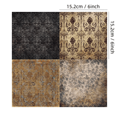 24pcs Scrapbook Paper 15 24x15 Wallpaper Flowers Pattern Single Sided