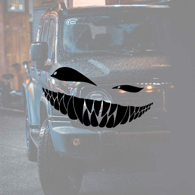 Leant Eyes Bad Smile Car Stickers Motorcycle Decals Funny Auto Body Styling