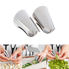 Stainless Steel Finger Protector for Safe Cutting Food Kitchen Gadget